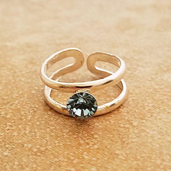 Toe Ring 925 Sterling Silver - Adjustable - Picture 1 of 1